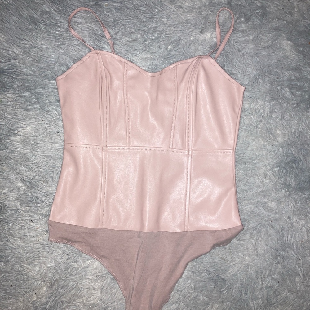 LISTING WILL BE REMOVED 5/7 Guess Pink Bodysuit with Corset-Style Top